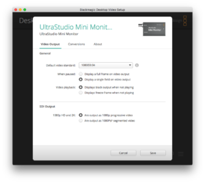blackmagic desktop video mac display settings